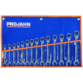 PROJAHN - GearTech Schlüssel-Satz Rolltasche umschaltbar 14-teilig 6 - 19mm