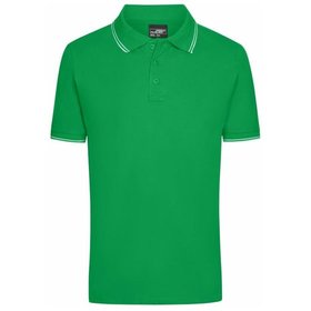 James & Nicholson - Herren Elastic Poloshirt JN986, farn-grün/weiß, Größe L