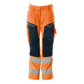 MASCOT® - Hose mit Knietaschen ACCELERATE SAFE, hi-vis Orange/Schwarzblau, Größe 82C54