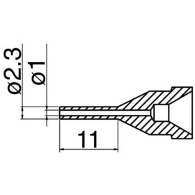 Hakko - Entlötdüse Serie N61, Ø 1,0 mm, Typ lange Ausführung