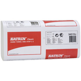 KATRIN® - Handtuchpapier 2-lagig weiß überlappt, Classic One Stop L 110 Blatt