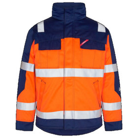 Engel - Safety+ Multinorm Winterjacke 1935-830 EN ISO 20471, Warnorange/Marine, Größe S