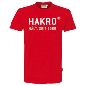 HAKRO - T-Shirt Logo 1969, rot, Größe S