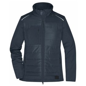 James & Nicholson - Damen Softshell Hybridjacke JN1819, carbon, Größe XXL