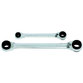 KSTOOLS® - 4 in 1 GEARplus umschaltbar Doppel-Ratschenringschlüssel-Satz, 2-teilig 8-19mm