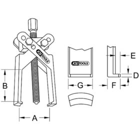 KSTOOLS® - Universal-Abzieher 2-armig, 15-140mm