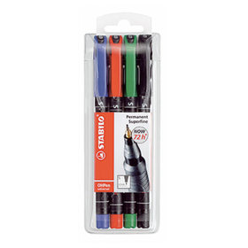 STABILO® - Folienschreiber OHPen 841/4 S 0,4mm sortiert 4er-Pack