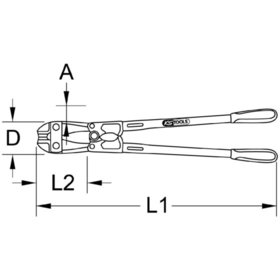 KSTOOLS® - Bolzenschneider mit Rohrgriff, 65mm