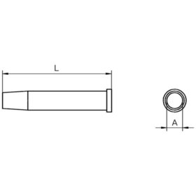 Weller® - Lötspitze Serie XT, Rundform, XT DS/ø5,0mm, gerade, 1 Stück