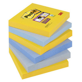 Post-it® - Haftnotizen Super Sticky, 76 x 76mm, New York Collection, Pck=6 Stück