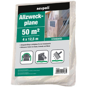 Nespoli - Allzweck Leichtfolie 4x12,5m transparent, Standard, 5µm HDPE