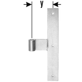 Pollmann - Tor-Mittelband, 18,schwer, für Dorn20mm,400mm,Eisen, feuerverzinkt