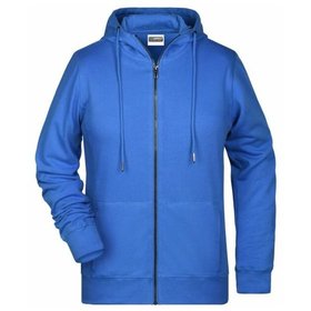 James & Nicholson - Damen Hoody Sweatjacke 8025, kobalt-blau, Größe S