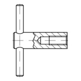 Knebelmutter DIN 6305 Stahl M10