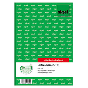 sigel® - Lieferschein SD11 DIN A5 selbstdurchschreibend 2x40 Blatt