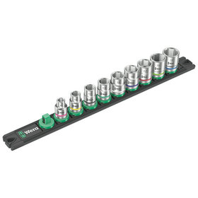 Wera® - Nuss-Magnetleiste B 4 Zyklop Steckschlüsseleinsatz-Satz, 3/8"-Antrieb, 9-teilig