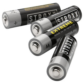 STROXX - Alkaline Batterie AA LR6 100-434 EXTREME 4 PACK PET BLISTER CARD