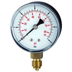 RIEGLER® - Standardmanometer »pressure line« G 1/8" unten, 0-16,0 bar/230 psi, Ø40