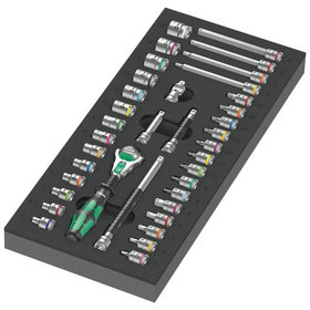 Wera® - 9720 Schaumstoffeinlage 8000 A Zyklop Knarre 1/4&quot, Set 1, 37-teili