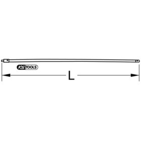 KSTOOLS® - Schraubverlängerung für Heizkessel-Werkzeug Ø 18mm, 1m lang