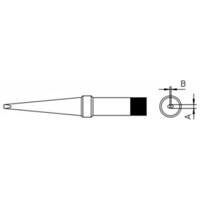 Weller® - Lötspitze PT, Meißelform, PT K6/1,2 x 0,4mm, 310°C, 1 Stück