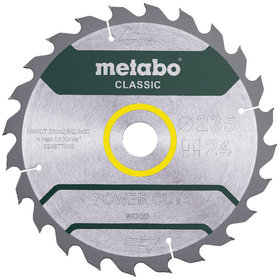 metabo® - Sägeblatt "power cut wood - classic", 235x2,8/2,0x30, Z24 WZ 18° (628677000)