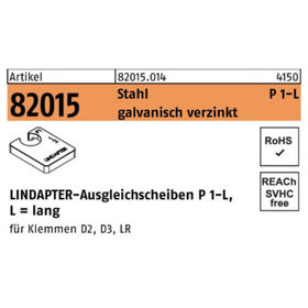 LINDAPTER-Ausgleichsscheiben ART 82015 Stahl, P1 M 10 galv. verzinkt, lang S