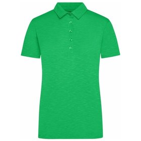 James & Nicholson - Damen Active Slub Poloshirt JN751, farn-grün, Größe S