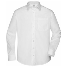 James & Nicholson - Herrenhemd mit Kent-Kragen JN623 bügelfrei, weiß, Größe L