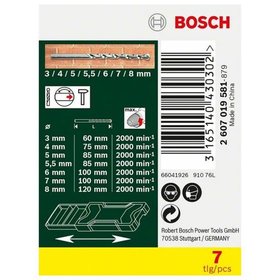 Bosch - Mini-X-Line Steinbohrer-Set, 7-teilig (2607019581)