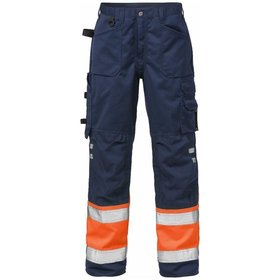 KANSAS® - Warnschutz-Bundhose 2032 PLU, marineblau/warnorange, Größe C44