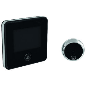 BASI - Digitaler Türspion - TS 800, für Hauseingangs- und Wohneingangstüren, Interner Fotospeicher (90 Fotos), Integrierte Klingel, Inkl. Micro USB Ladekabel