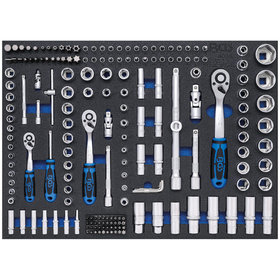 BGS - Werkstattwageneinlage 3/3: Steckschlüssel-Satz 192-teilig