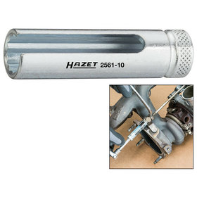HAZET - Turbolader Steckschlüssel-Einsatz 2561-10, 1/4", Doppel-Sechskant 10mm