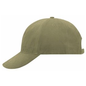 James & Nicholson - 6 Panel Softlining Cap MB6126, khaki, Einheitsgröße