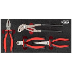 VIGOR® - Zangen Satz V5633, 4-teilig