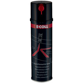 E-COLL - EE Baustellen-Markierspray Acrylatbasis mit Schreibdüse schwarz 500ml Ds