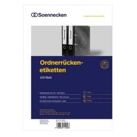 Soennecken - Ordneretikett 66308 schmal/kurz sk weiß 700er-Pack