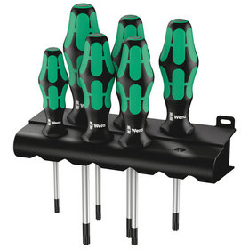 Wera® - Schraubendreher-Satz 367/6 für TORX®, 6-teilig + Rack T10 - T40