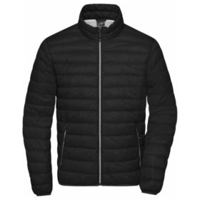 James & Nicholson - Herren Daunenjacke JN1140, schwarz/silber, Größe M