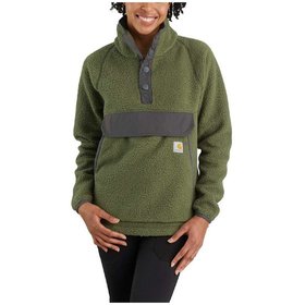 carhartt® - Damen Fleece-Pullover RELAXED FIT FLEECE PULLOVER, basil heather, Größe M