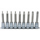 KSTOOLS® - 1/2" Bit-Stecknuss-Satz, lang, 9-teilig, TB20-TB60 mit Stirnlochbohrung