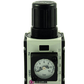 RIEGLER® - Druckregler »FUTURA-mini«, Kompaktmanometer, BG 0, G 1/4", 0,5-8 bar