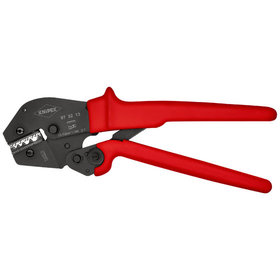 KNIPEX® - Crimpzange auch für Zweihandbedienung brüniert, mit rutschhemmenden Kunststoff-Hüllen 250 mm 975213SB