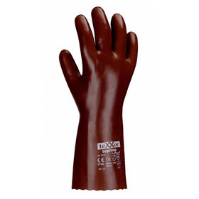 teXXor® - Chemikalienschutzhandschuh 2111, Kat. III, rotbraun, Größe 10