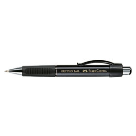 Faber-Castell - Kugelschreiber GRIP PLUS BALL 140733 M metallic-schwarz