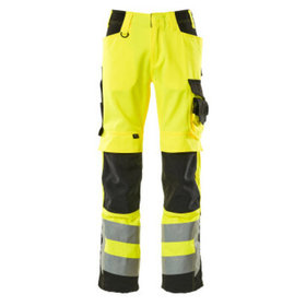 MASCOT® - Kendal Hose mit Knietaschen SAFE SUPREME, hi-vis Gelb/Schwarz, Größe 76C46