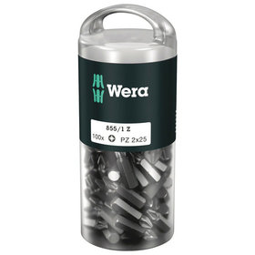 Wera® - Bit für Kreuzschlitz Pozidriv 855/1 Z DIY, PZ 2 x 25mm, 100-er Pack