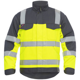 Engel - Safety Jacke 1501-770 nach EN ISO 20471, Warngelb/Grau, Größe 5XL