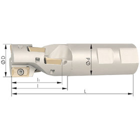 FORMAT - Walzenstirnfräser zylindrisch 90° mit Innenkühlung ø25mm Z 2